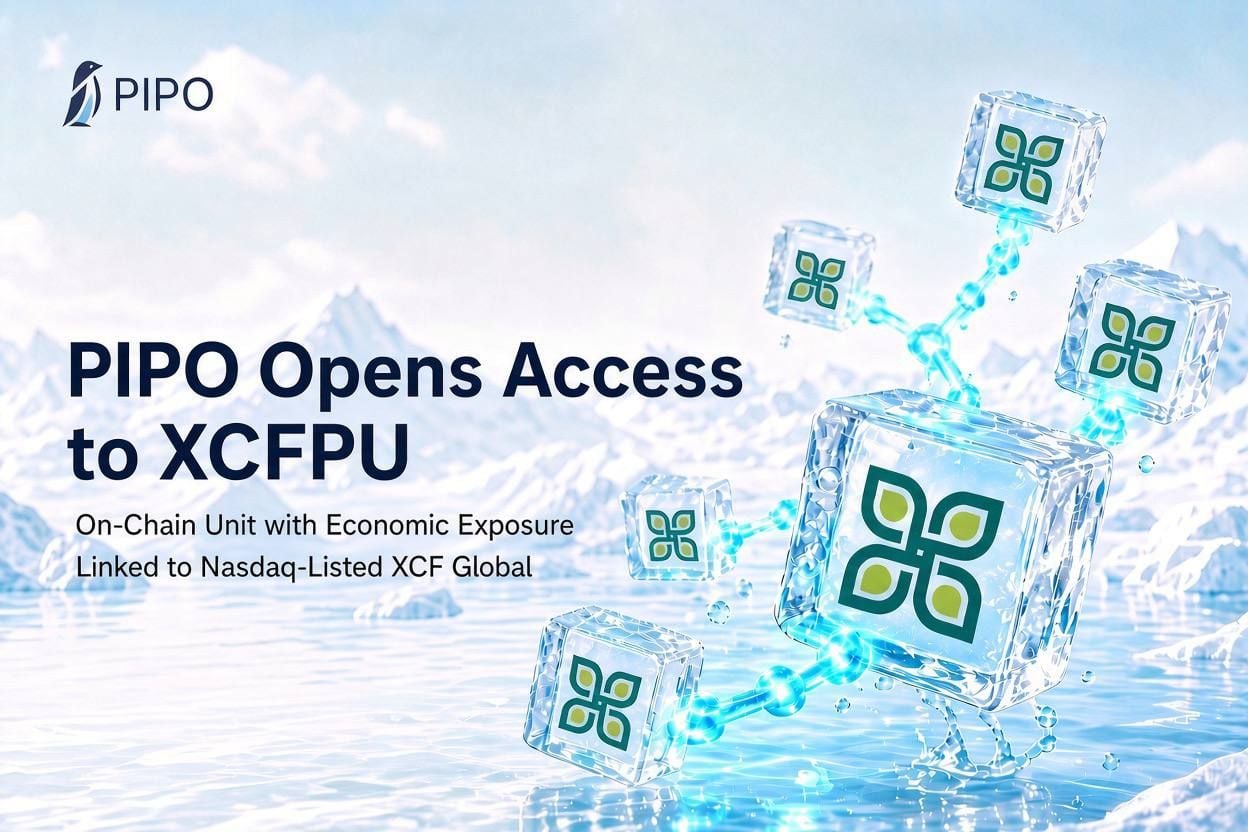 PIPO Opens Access to XCFPU, an On-Chain Unit With Economic Exposure Linked to Nasdaq-Listed XCF Global