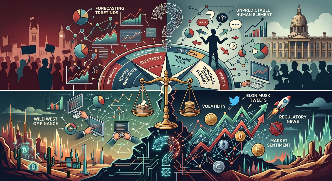 Which is More Challenging to Forecast: Political Events or Cryptocurrency Prices?