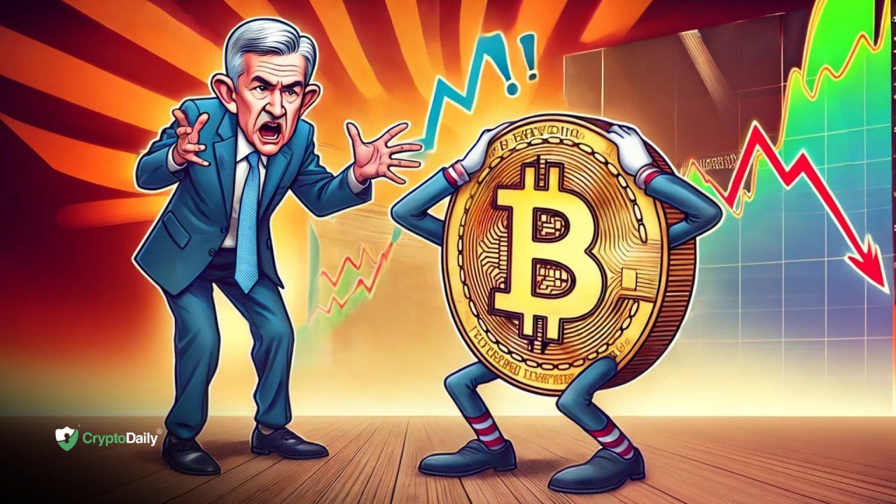 Bitcoin ($BTC) falls after hawkish comments from Fed chairman Powell