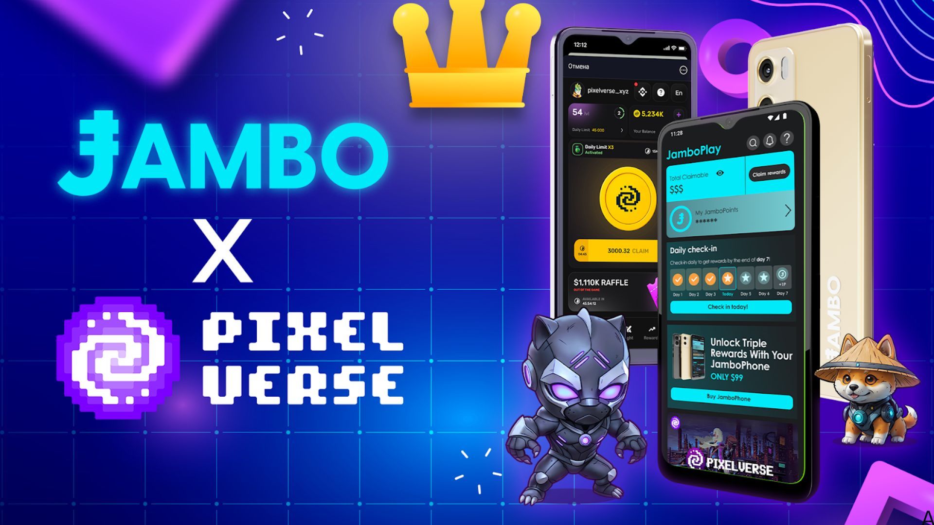 Web3 Infrastructure Provider Jambo Partners With Pixelverse To Directly Integrate Web3 Games Into Its Mobile Phones
