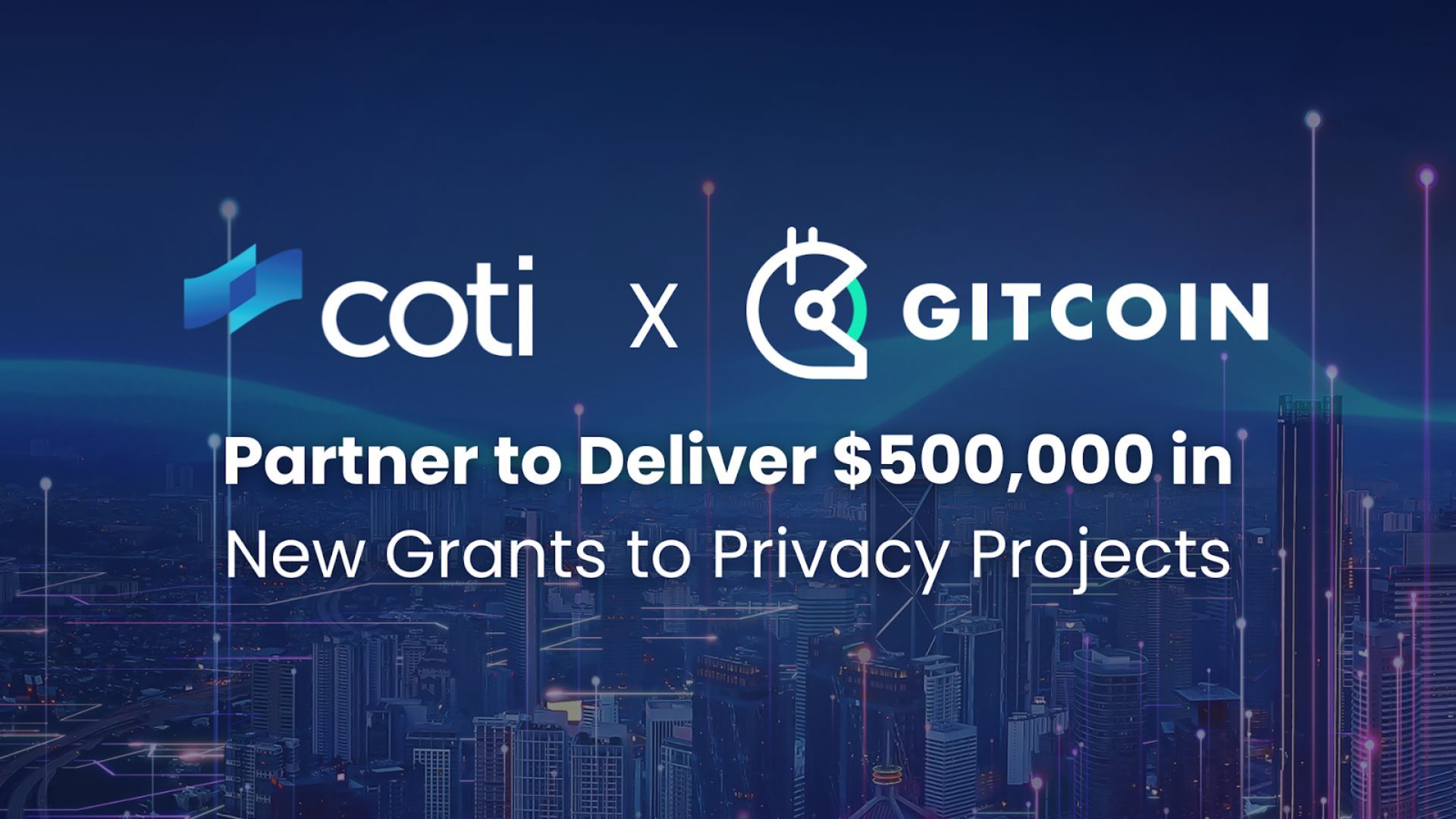COTI Announces $500K Gitcoin Grant Program to Onboard Developers to Its Privacy L2