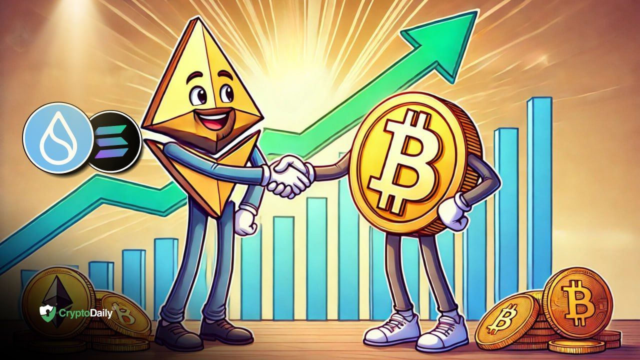 Ethereum ($ETH), Solana ($SOL), and Sui ($SUI) power higher as Bitcoin ($BTC) breaks all-time high