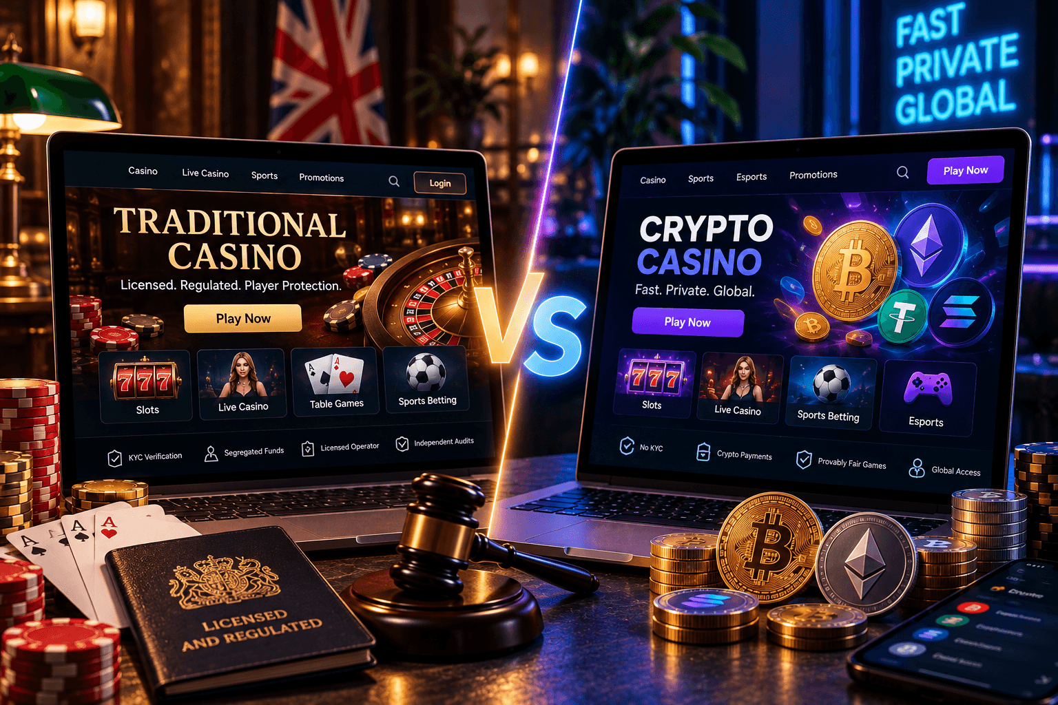 Traditional Casinos vs Crypto Casinos: Is Currency the Only Difference?