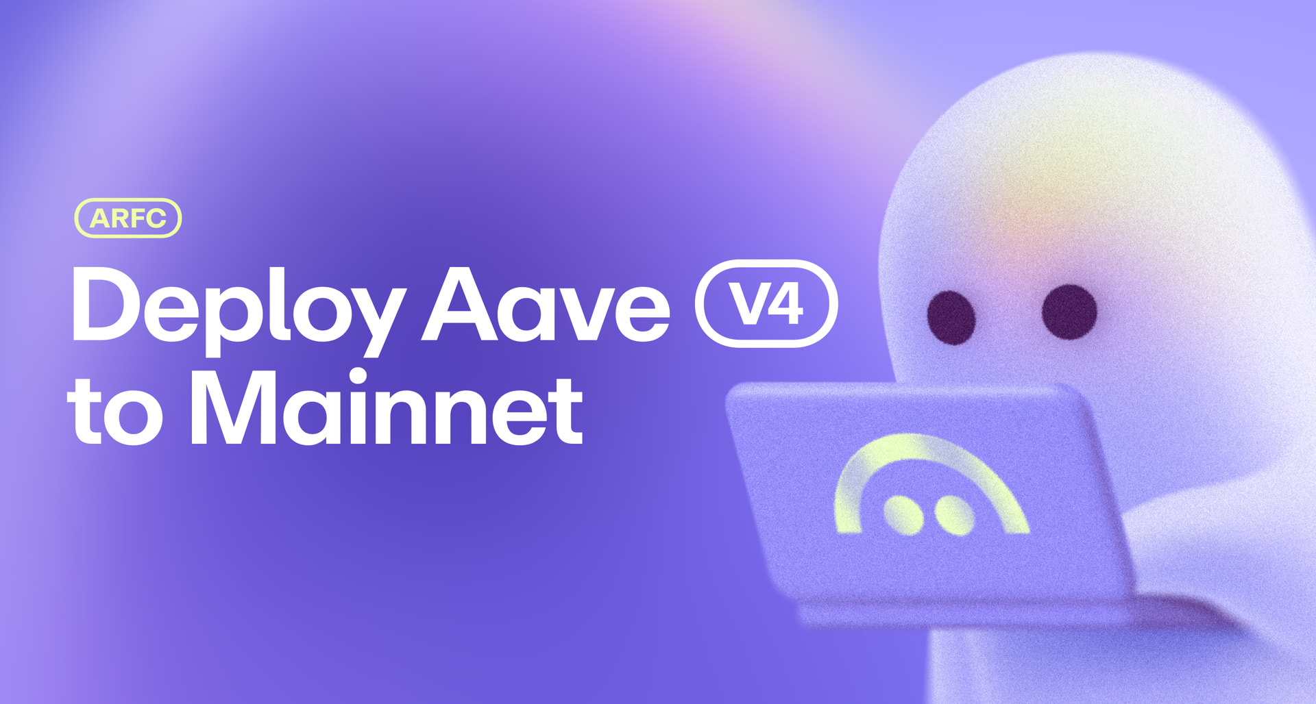 Banner graphic from Aave’s ARFC/Temp‑Check materials announcing V4 mainnet activation — visual evidence of Aave’s active governance push to operationalize V4 (the architecture that enables institutional, risk‑isolated spokes such as an Arc deployment).