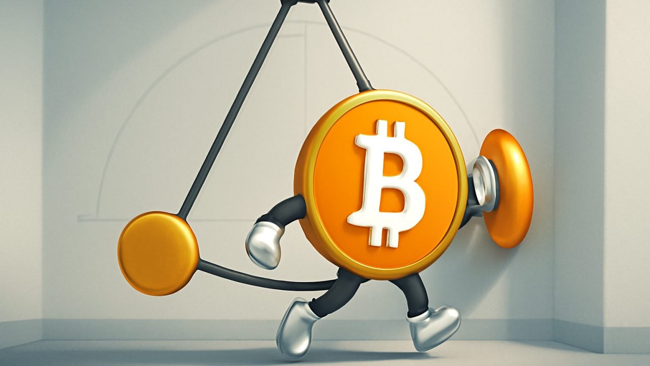 BTC pendulum contained by bumpers