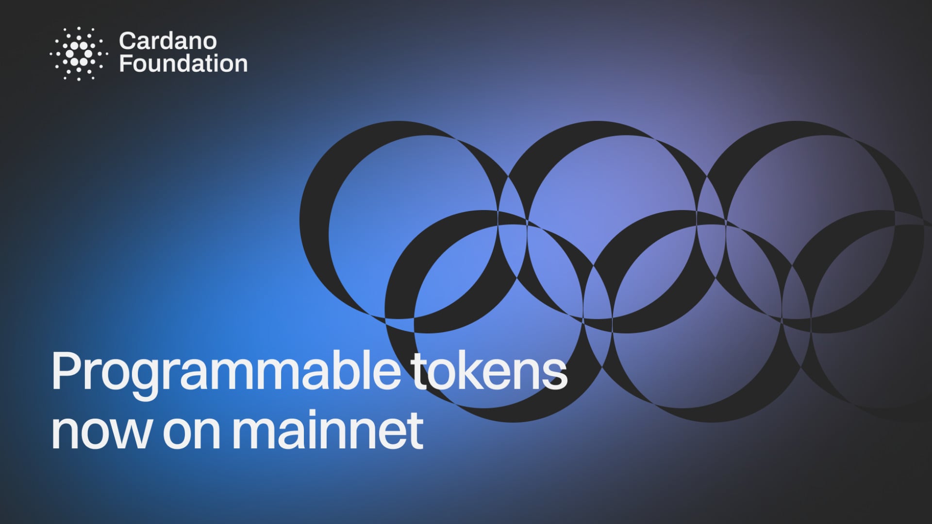 Cardano Foundation banner for the CIP-0113 programmable token mainnet launch