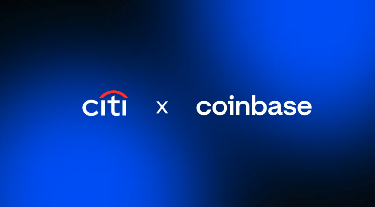 Official Coinbase-Citi partnership graphic.