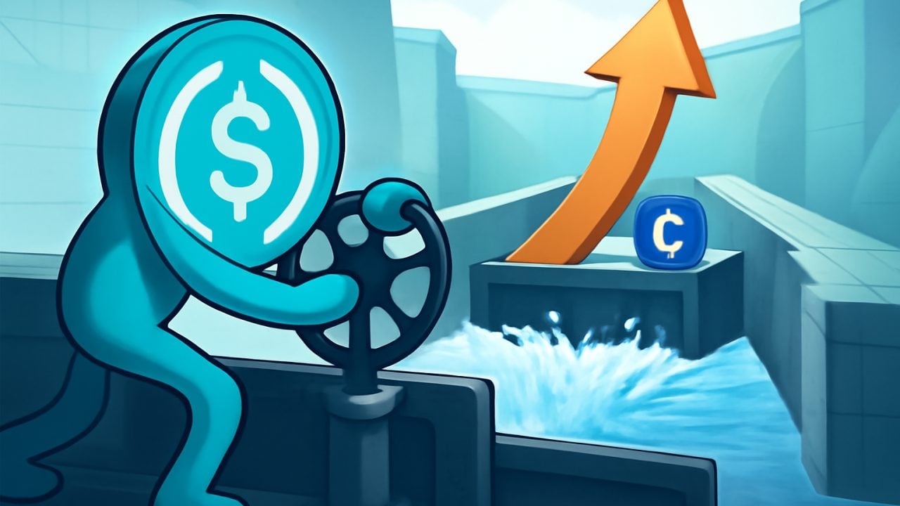 USDC opens the liquidity lock lifting COIN