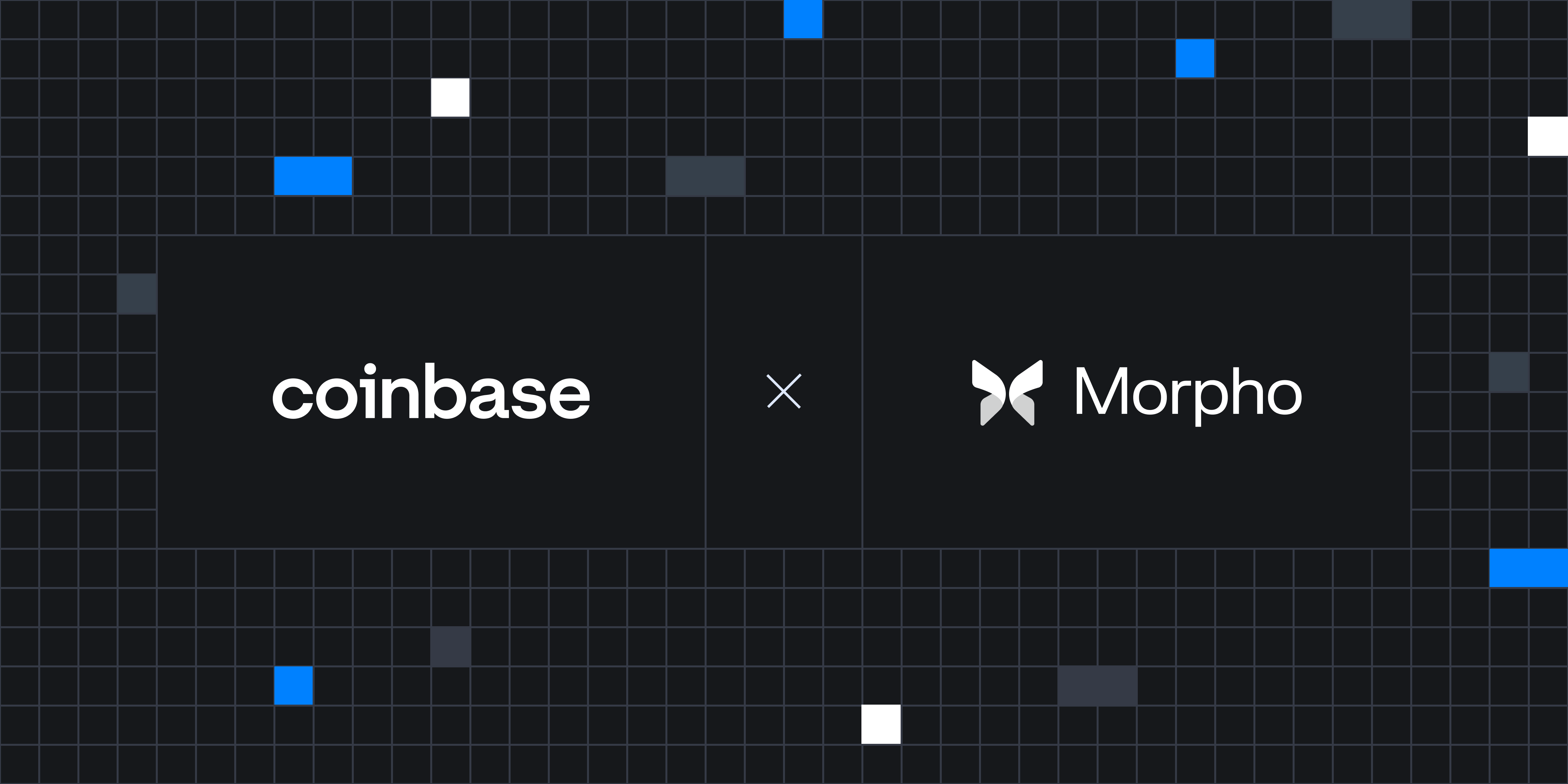 Official Coinbase and Morpho integration graphic for fixed-rate Bitcoin-backed loans.