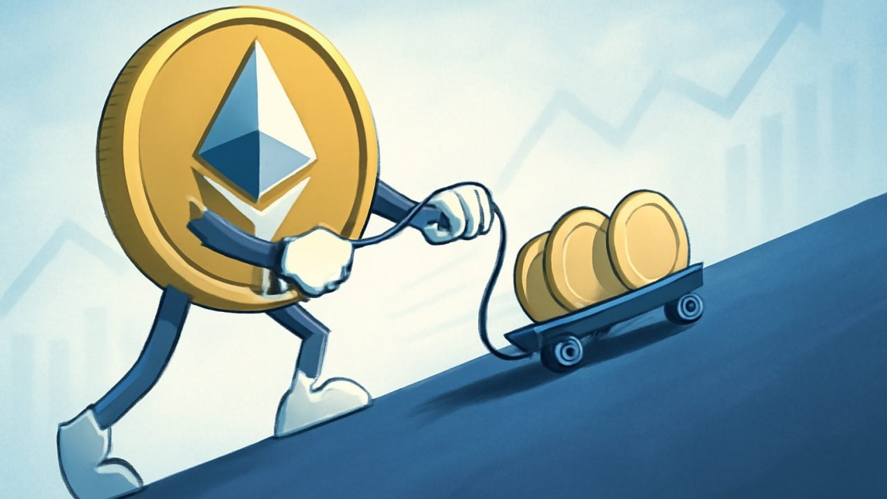 ETH pulls the pack — uphill tow on a tensioned cable