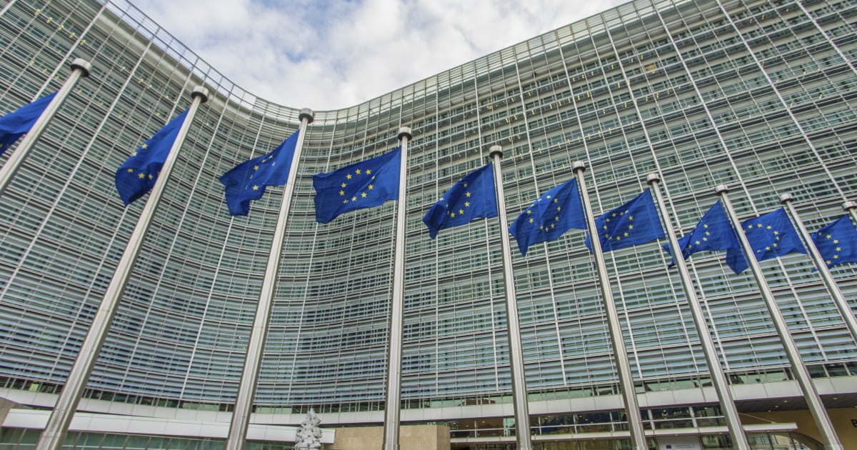 Header image from Chainalysis’s July 24, 2026 blog on the EU’s 21st sanctions package — EU flags outside Commission buildings, illustrating the official sanctions announcement and its policy significance.