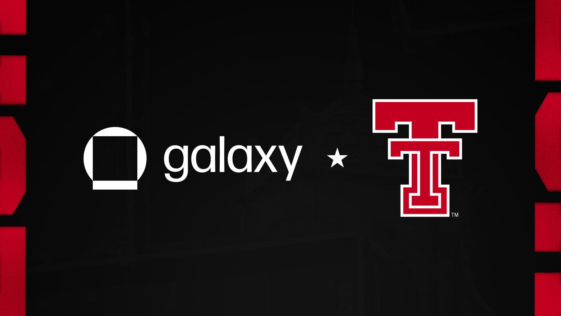 Official announcement graphic showing the Galaxy and Texas Tech logos — visual preview of the new ‘Galaxy Stadium’ branding and the partnership.