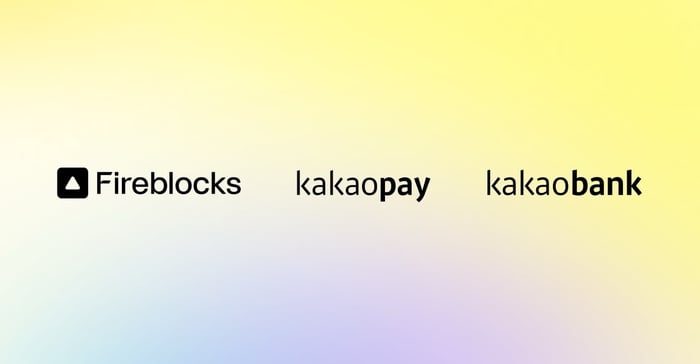 Fireblocks, Kakao Pay and KakaoBank logos representing the stablecoin infrastructure partnership.