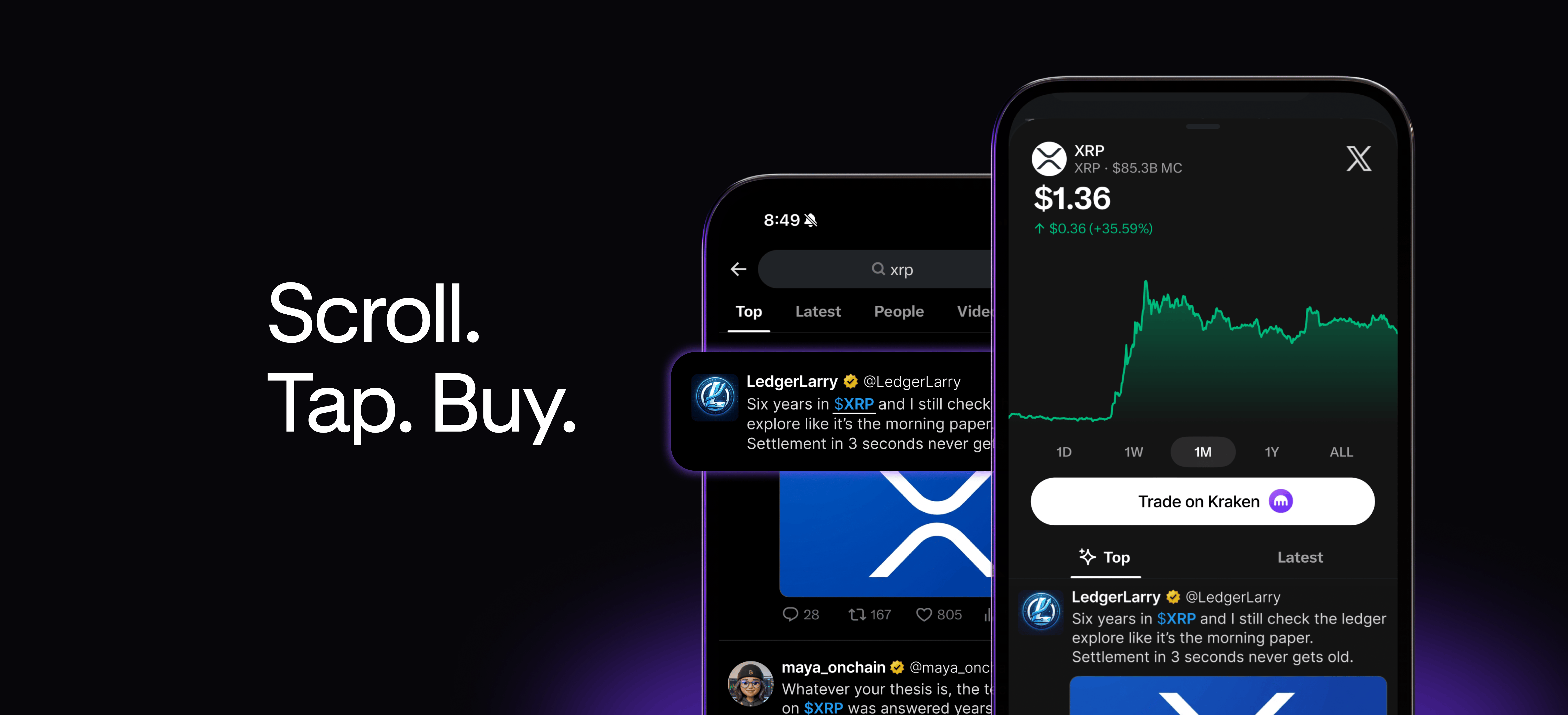 Kraken&rsquo;s official announcement graphic for its X Cashtag partnership.