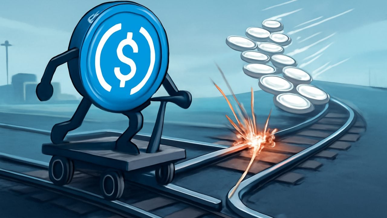 USDC trade diverted by a rail switch toward competitors