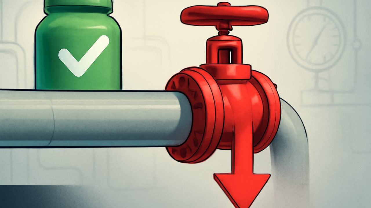 Clamped Outflow: High Inflow, Falling Price