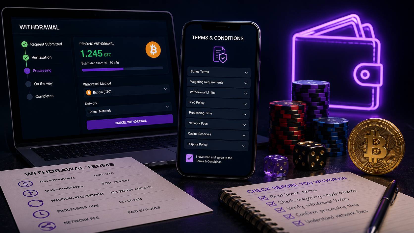 What Web3 Casino Withdrawal Terms Actually Say