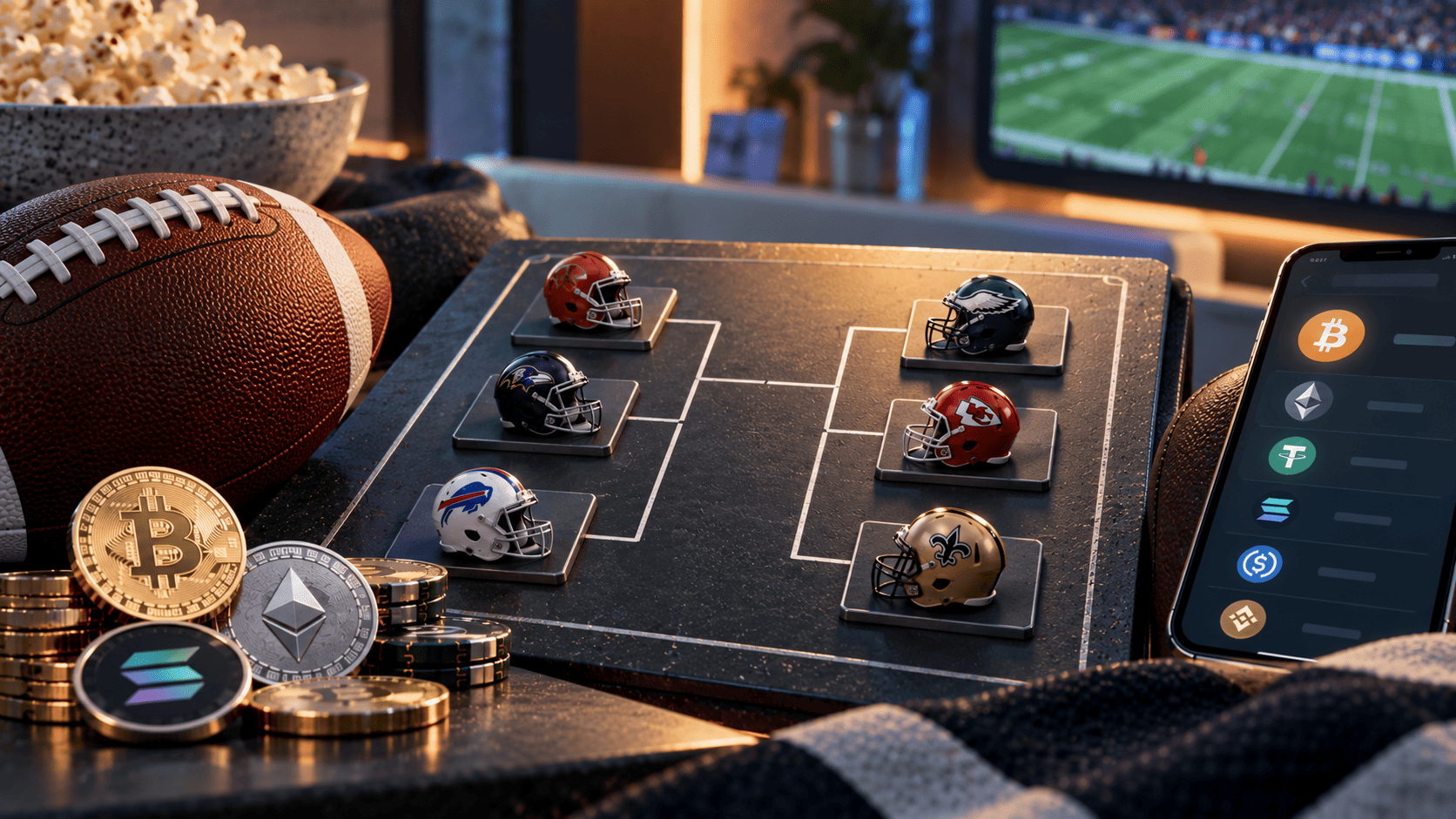 NFL Wild Card Weekend: Betting Six Games on One Crypto Balance