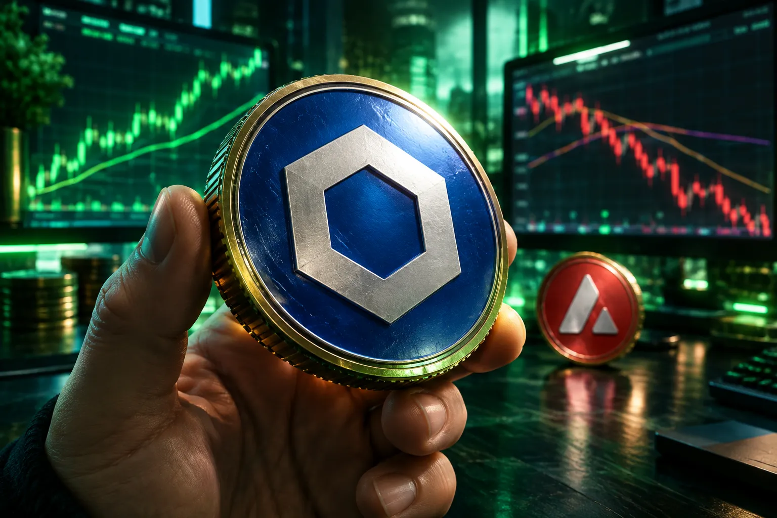 LINK Holds Its 200-Day EMA While AVAX Trades Below Every Key Average