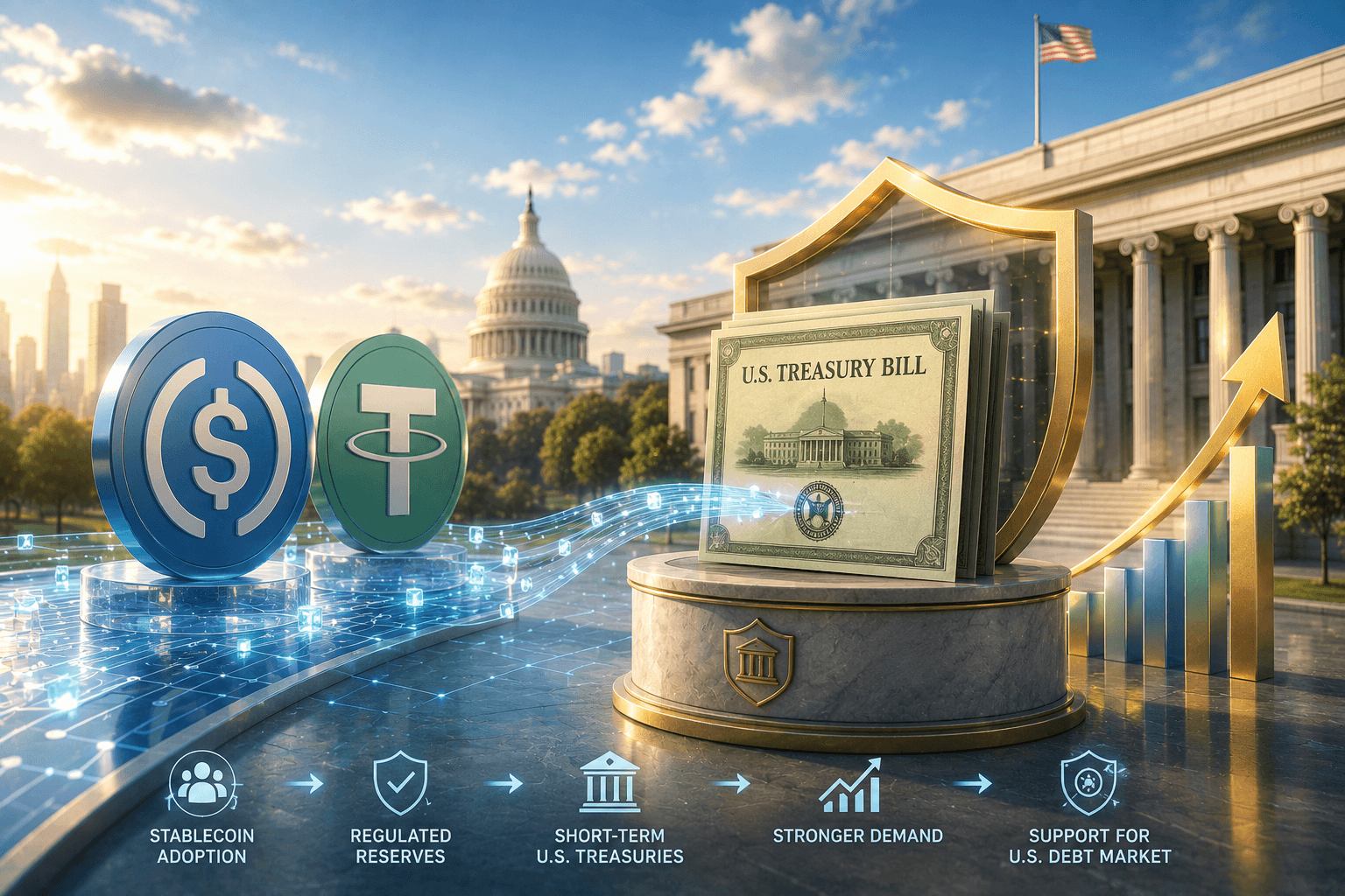 Could Stablecoins Create $2.3 Trillion in U.S. Treasury Demand?